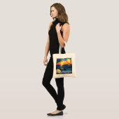 Zonsondergang Oceaan Glas-in-lood Boodschappentas Tote Bag (Voorkant (model))