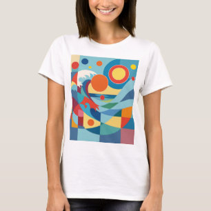 Zonsondergang Oceaan Golf T-shirt