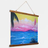 Zonsondergang Oceaan  Hangend Wandkleed (Gebogen)
