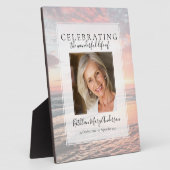 Zonsondergang Oceaan Herdenkingsfoto Hommage Fotoplaat (Zijkant)