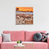 Zonsondergang oceaan kustlijn Canvas Afdruk (Insitu (Woonkamer))