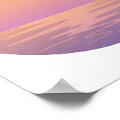 Zonsondergang Oceaan Minimalistische Poster – Hand (Hoek)