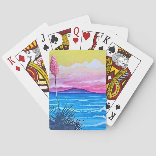 Zonsondergang Oceaan Pokerkaarten (Achterkant)