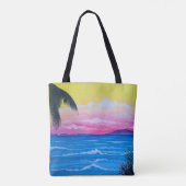Zonsondergang Oceaan Tote Bag (Achterkant)