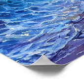 Zonsondergang oceaan zeegezicht poster (Hoek)