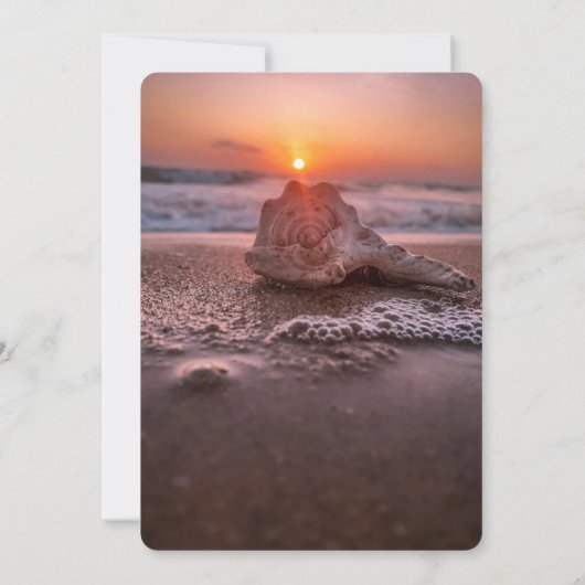 Zonsondergang Oceaanstrand,Slingerlichtjes Zeesche Kaart (Achterkant)