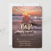 Zonsondergang Oceaanstrand,Slingerlichtjes Zeesche Kaart (Voorkant)