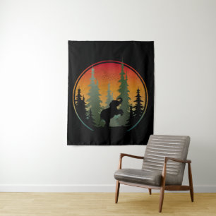 Zonsondergang Olifant Natuur Landschap Wandkleed