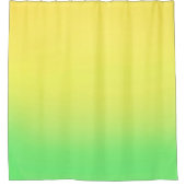 Zonsondergang Ombre Groen & Geel Douchegordijn (Voorkant)