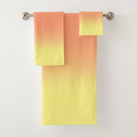 Zonsondergang Ombre Sinaasappel & geel Bad Handdoek (Insitu)