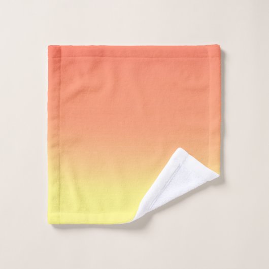 Zonsondergang Ombre Sinaasappel & geel Bad Handdoek (Wasdoekje)