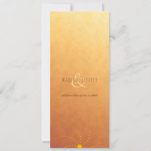 Zonsondergang ombre stralen van zonlicht stippen m kaart (Achterkant)