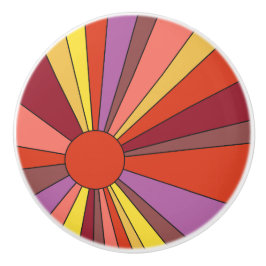 Zonsondergang Ontwerp - Kleuren van Sinaasappel -  Keramische Knop