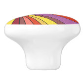 Zonsondergang Ontwerp - Kleuren van Sinaasappel -  Keramische Knop (Zijkant)