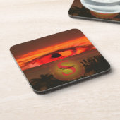 Zonsondergang Oog 2106 Bier Onderzetter (Linkerzijde)