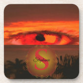 Zonsondergang Oog 2106 Bier Onderzetter (Voorkant)