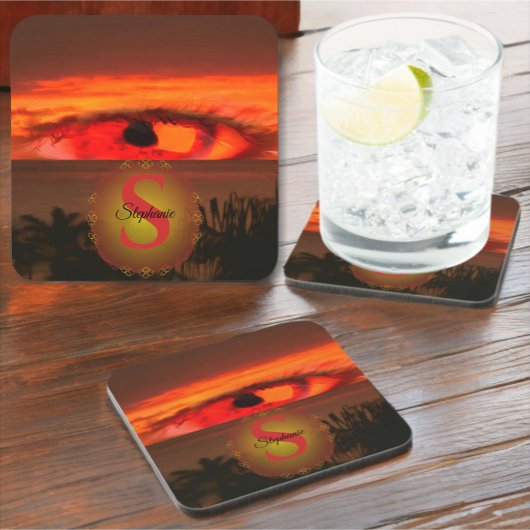 Zonsondergang Oog 2106 Bier Onderzetter