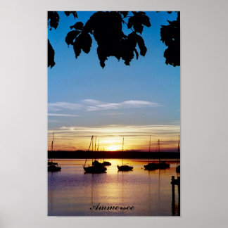 Zonsondergang op Ammersee Poster
