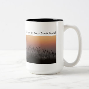 Zonsondergang op Anna Maria Island, zonsondergang  Tweekleurige Koffiemok
