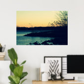 Zonsondergang op de baai #4015 poster (Thuiskantoor)