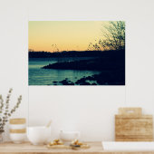 Zonsondergang op de baai #4015 poster (Keuken)