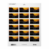 Zonsondergang op de Bay Adresetiketten Etiket (Full Sheet)