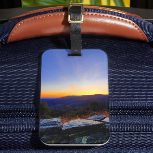 Zonsondergang op de Blue Ridge Parkway Bagagelabel (Voorkant Insitu 2)