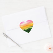 Zonsondergang op de Bodensee Hart Sticker (Envelop)