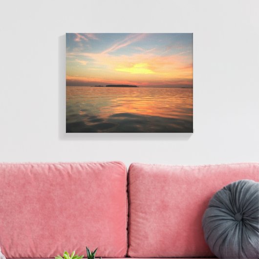 Zonsondergang op de Chesapeake baai Canvas Afdruk (Insitu (Woonkamer))