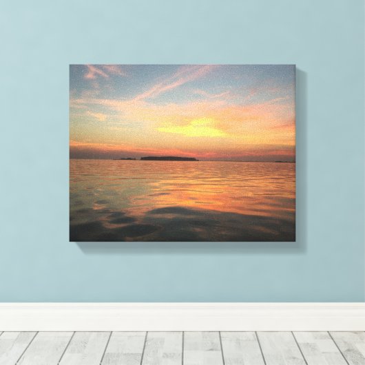 Zonsondergang op de Chesapeake baai Canvas Afdruk (Insitu (Houten vloer))