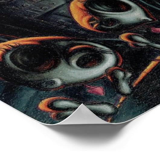 Zonsondergang op de heuvel poster (Hoek)