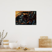 Zonsondergang op de heuvel poster (Keuken)