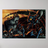 Zonsondergang op de heuvel poster (Voorkant)