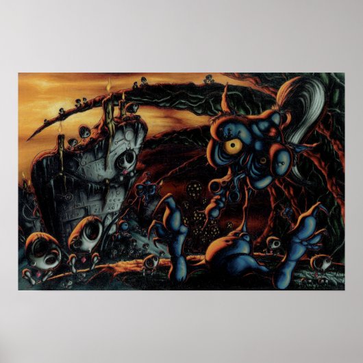 Zonsondergang op de heuvel poster (Voorkant)