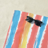 Zonsondergang op de Horizon Waterverf Stripes Strandlaken (In situ)