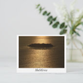 Zonsondergang op de Malediven Postkaart (Staand voorkant)