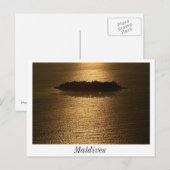 Zonsondergang op de Malediven Postkaart (Voorkant / Achterkant)