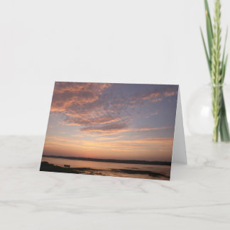 Zonsondergang op de Marsh - Blank Wenskaart Kaart