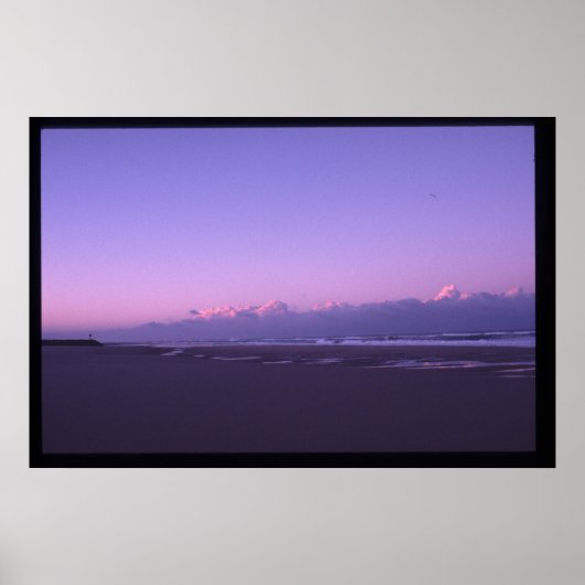 zonsondergang op de oceaan poster (Voorkant)