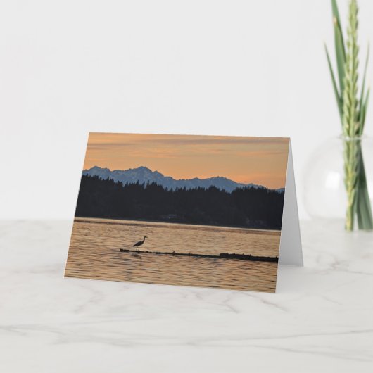 Zonsondergang op de Olympische bergen - Frameable Kaart (Voorkant)