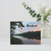 Zonsondergang op de Potomac River in Maryland Briefkaart (Staand voorkant)