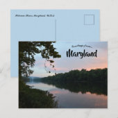 Zonsondergang op de Potomac River in Maryland Briefkaart (Voorkant / Achterkant)