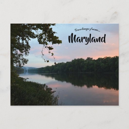 Zonsondergang op de Potomac River in Maryland Briefkaart (Voorkant)