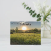 Zonsondergang op de Prairie in Omaha Nebraska Briefkaart (Staand voorkant)