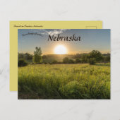 Zonsondergang op de Prairie in Omaha Nebraska Briefkaart (Voorkant / Achterkant)