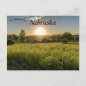 Zonsondergang op de Prairie in Omaha Nebraska Briefkaart (Voorkant)