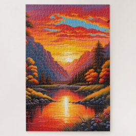 Zonsondergang op de Puzzle-berg Legpuzzel