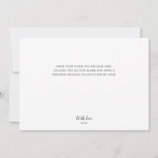 Zonsondergang op de rivier bedankkaart (Achterkant)