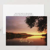 Zonsondergang op de rivier bedankkaart (Voorkant / Achterkant)