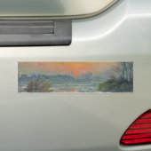 Zonsondergang op de rivier de Seine in de winter ( Bumpersticker (Op auto)